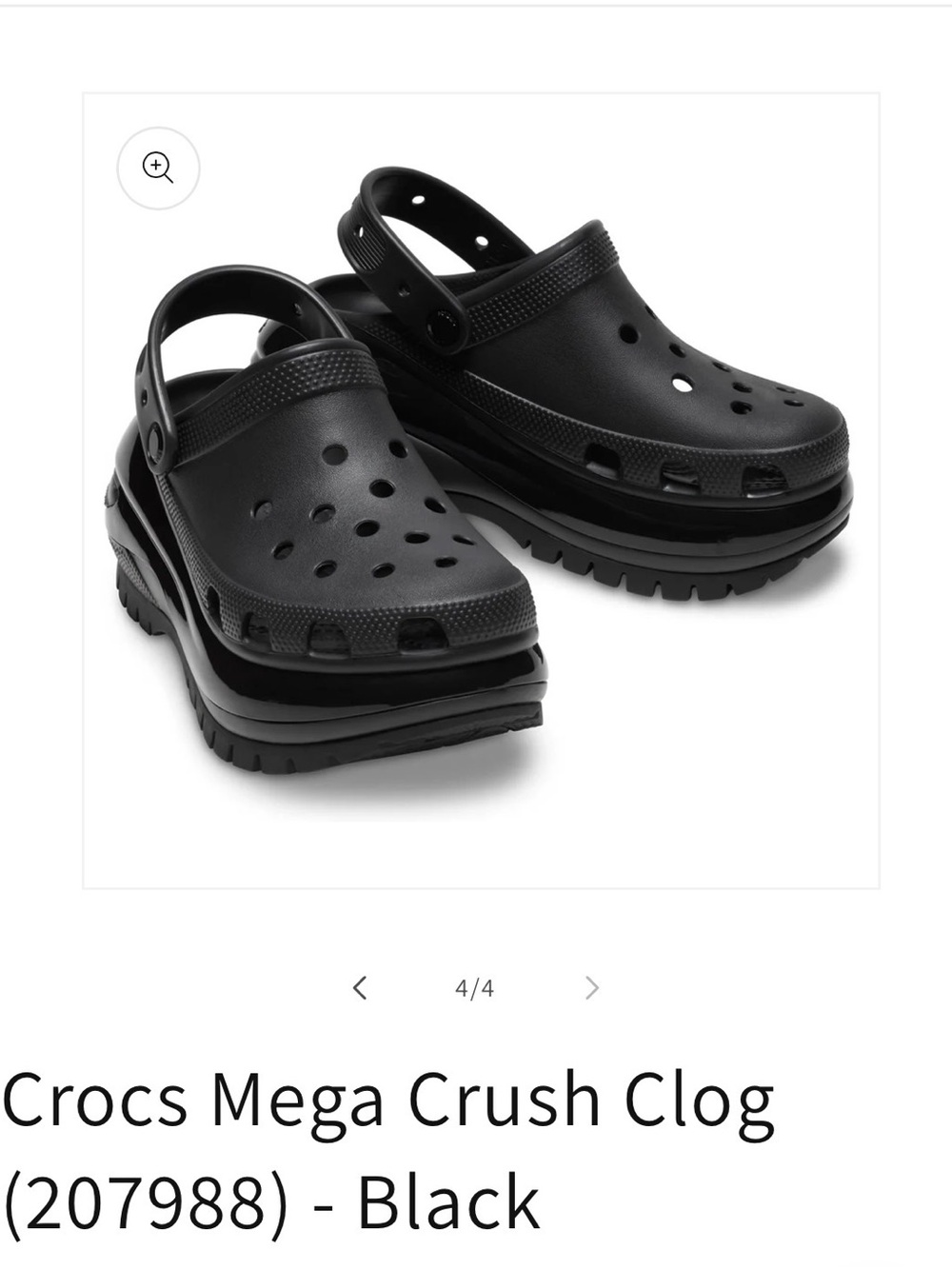 CROCS Mega Crush Platform Clog in Black